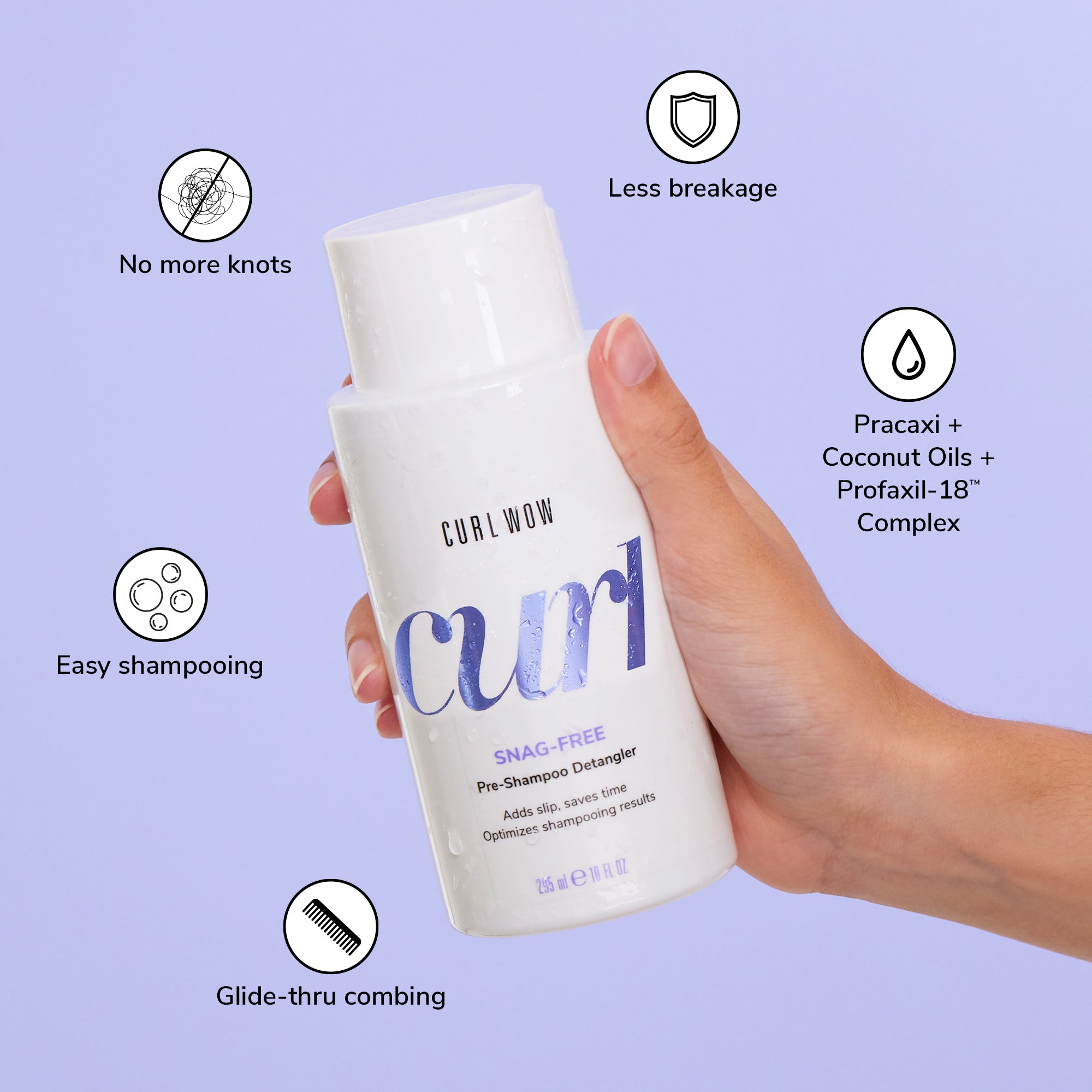 Snag-Free Pre-Shampoo Detangler For Curly Hair