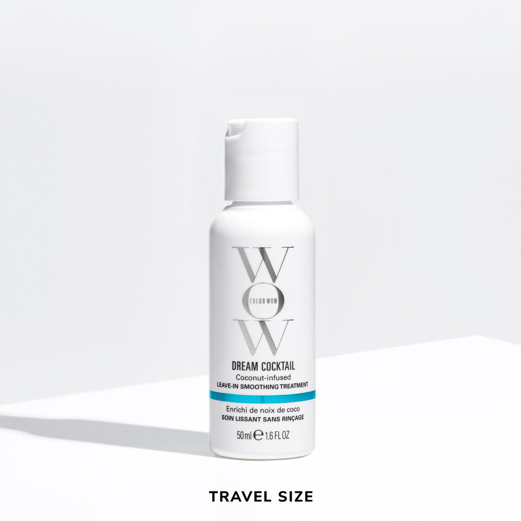 Color Wow Dream Cocktail Coconut-Infused Leave-in Smoothing Treatment Travel Size (50ml/1.6fl oz) on a white background